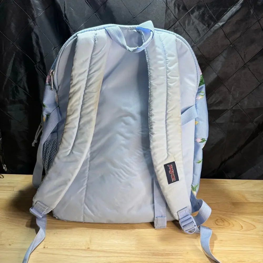 Jansport All Over Floral Print Backpack with Adjustable Straps and Zip Closure